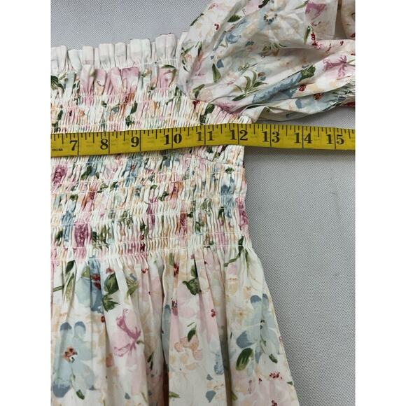 Abercrombie & Fitch Floral Emerson Poplin Puff Sleeve Mini Dress - Picture 8 of 11